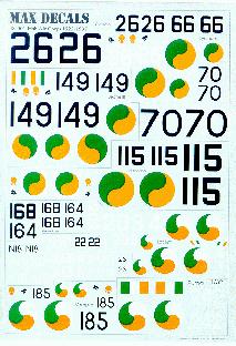 Max4801 Irish air Corps 1922-97 decal sheet