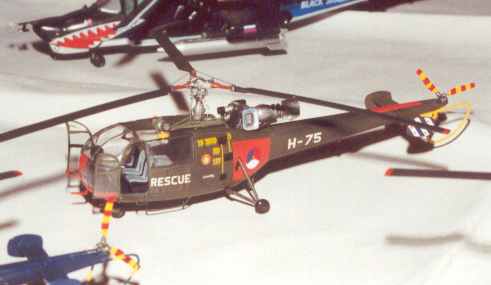 Dutch Air Force SAR Alouette III model finished using Max Decals