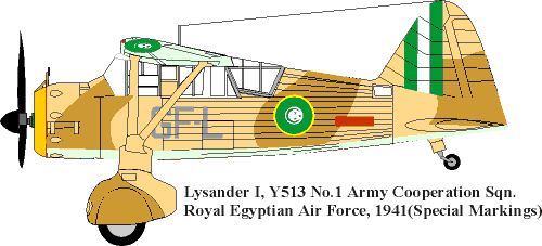 Royal Egyptian Air Force Camouflaged Lysander