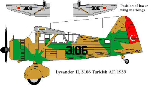 Turkish Air Force Lysander 1939